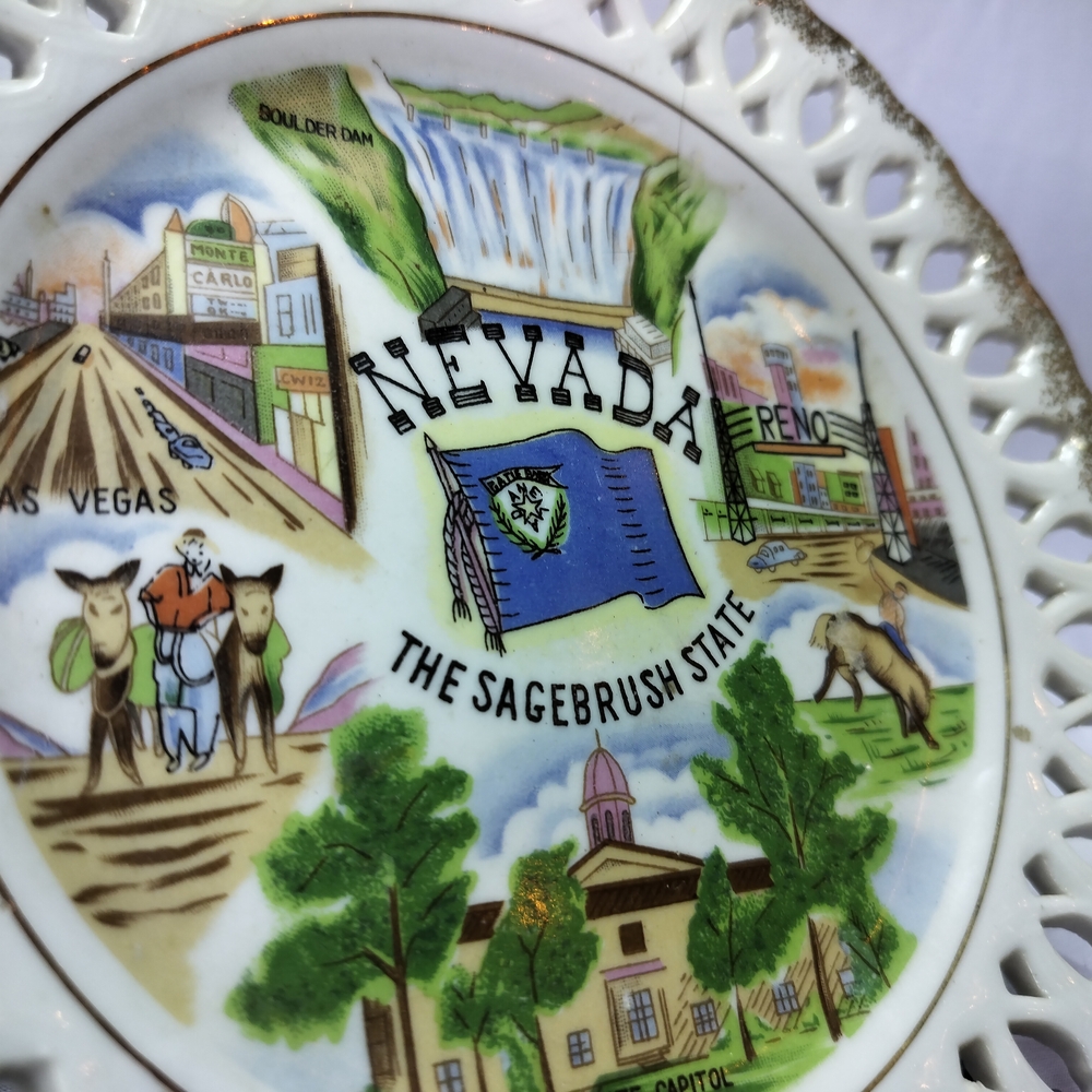 Nevada Souvenir Ceramic Plate